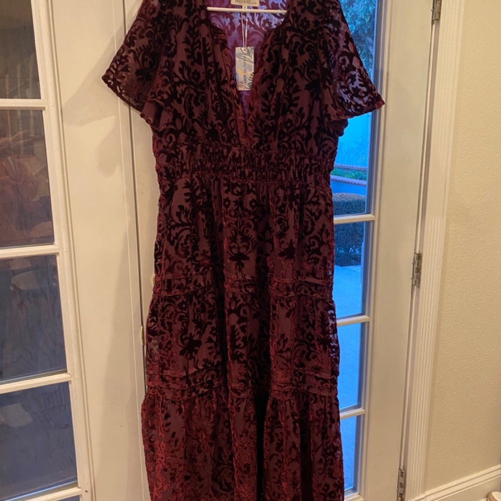 Burgundy Velvet Dress from Called to Surf